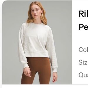 Lululemon softstreme cropped long sleeve